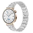 18mm For Huawei GT5/GT4 41mm / OPPO Watch X2 Mini xDfind Diamond Jewelry Steel Watch Band(Silver) - 1