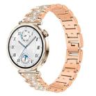 18mm For Huawei GT5/GT4 41mm / OPPO Watch X2 Mini xDfind Diamond Jewelry Steel Watch Band(Rose Gold) - 1