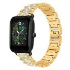 20mm For Amazfit Bip U / Lite / Bip 3 Pro xDfind Diamond Jewelry Steel Watch Band(Gold) - 1