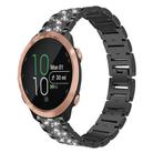 20mm For Garmin Forerunner 570 42mm/245/645/158 xDfind Diamond Jewelry Steel Watch Band(Black) - 1