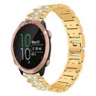 20mm For Garmin Forerunner 570 42mm/245/645/158 xDfind Diamond Jewelry Steel Watch Band(Gold) - 1