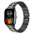 20mm For Amazfit GTS4 mini/GTS3/2/2E/GT2 mini xDfind Diamond Jewelry Steel Watch Band(Black) - 1