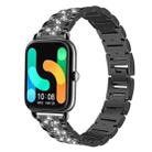 20mm For Xiaomi Haylou RS4 Plus LS11 xDfind Diamond Jewelry Steel Watch Band(Black) - 1