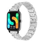 20mm For Xiaomi Haylou RS4 Plus LS11 xDfind Diamond Jewelry Steel Watch Band(Silver) - 1