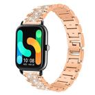 20mm For Xiaomi Haylou RS4 Plus LS11 xDfind Diamond Jewelry Steel Watch Band(Rose Gold) - 1