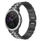 20mm For Garmin GarminMove Sport / vivoactive3 xDfind Diamond Jewelry Steel Watch Band(Black) - 1