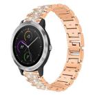 20mm For Garmin GarminMove Sport / vivoactive3 xDfind Diamond Jewelry Steel Watch Band(Rose Gold) - 1