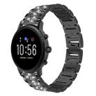 22mm For Fossil Gen 5 Carlyle/Julianna/Garrett xDfind Diamond Jewelry Steel Watch Band(Black) - 1