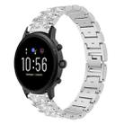 22mm For Fossil Gen 5 Carlyle/Julianna/Garrett xDfind Diamond Jewelry Steel Watch Band(Silver) - 1