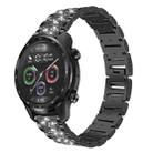 22mm For Ticwatch Pro X / Pro3 / Pro / GTX / E2 xDfind Diamond Jewelry Steel Watch Band(Black) - 1