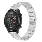 22mm For Ticwatch Pro X / Pro3 / Pro / GTX / E2 xDfind Diamond Jewelry Steel Watch Band(Silver) - 1