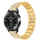 22mm For Xiaomi Watch S3/2 Pro/S2/S1 xDfind Diamond Jewelry Steel Watch Band(Gold) - 1