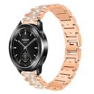 22mm For Xiaomi Watch S3/2 Pro/S2/S1 xDfind Diamond Jewelry Steel Watch Band(Rose Gold) - 1