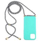 For iPhone 12 / 12 Pro Wheat TPU Protective Case with Lanyard(Mint Green) - 2