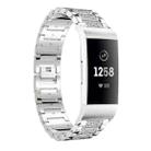 For Fitbit Charge 4 / 3 18mm xDfind Diamond Jewelry Stainless Steel Watch Band(Silver) - 1