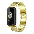 For Fitbit Inspire 3 12mm xDfind Diamond Jewelry Stainless Steel Watch Band(Gold) - 1