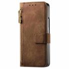 For Samsung Galax Z Fold7 5G Retro MagSafe Magnetic Zipper Wallet Leather Phone Case(Brown) - 2