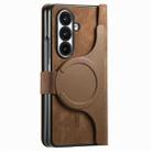 For Samsung Galax Z Fold7 5G Retro MagSafe Magnetic Zipper Wallet Leather Phone Case(Brown) - 4