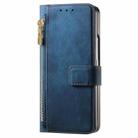 For Samsung Galax Z Fold7 5G Retro MagSafe Magnetic Zipper Wallet Leather Phone Case(Blue) - 2