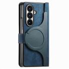 For Samsung Galax Z Fold7 5G Retro MagSafe Magnetic Zipper Wallet Leather Phone Case(Blue) - 4