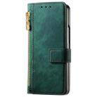 For Samsung Galax Z Fold7 5G Retro MagSafe Magnetic Zipper Wallet Leather Phone Case(Green) - 2