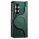 For Samsung Galax Z Fold7 5G Retro MagSafe Magnetic Zipper Wallet Leather Phone Case(Green) - 4