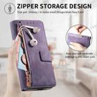 For Samsung Galax Z Fold7 5G Retro MagSafe Magnetic Zipper Wallet Leather Phone Case(Purple) - 3