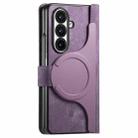 For Samsung Galax Z Fold7 5G Retro MagSafe Magnetic Zipper Wallet Leather Phone Case(Purple) - 4