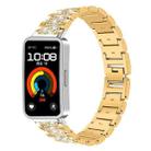 For Huawei Band 10 / 9 / 8 14mm xDfind Diamond Jewelry Stainless Steel Watch Band(Gold) - 1