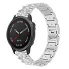 For Garmin Fenix 8/7S/6S/5S 20mm 18mm xDfind Diamond Jewelry Stainless Steel Watch Band(Silver) - 1