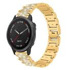 For Garmin Fenix 8/7S/6S/5S 20mm 18mm xDfind Diamond Jewelry Stainless Steel Watch Band(Gold) - 1