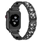 For Apple Watch 38 / 40 / 41 / S10 42mm xDfind Diamond Jewelry Stainless Steel Watch Band(Black) - 1