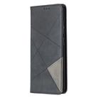 For Samsung Galaxy S20 FE 5G / S20 Lite Rhombus Texture Horizontal Flip Magnetic Leather Case with Holder & Card Slots(Black) - 2