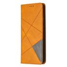 For Samsung Galaxy S20 FE 5G / S20 Lite Rhombus Texture Horizontal Flip Magnetic Leather Case with Holder & Card Slots(Yellow) - 2