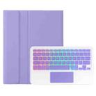 For iPad 11 2025 / 10th Gen 10.9 2022 A10B-AS Backlight Bluetooth Touch Keyboard Leather Tablet Case with Pen Slot(Purple) - 2