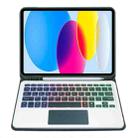 For iPad 11 2025 / 10th Gen 10.9 2022 A10B-AS Backlight Bluetooth Touch Keyboard Leather Tablet Case with Pen Slot(Dark Green) - 3
