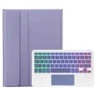 For iPad 11 2025 / 10th Gen 10.9 2022 A10B-AS Backlight Bluetooth Touch Keyboard Leather Tablet Case with Pen Slot(Dark Purple) - 2