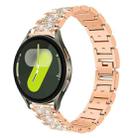 For Samsung Galaxy Watch7 / FE / 6 / 5 / 4 20mm xDfind Diamond Jewelry Stainless Steel Watch Band(Rose Gold) - 1