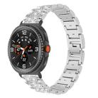 For Samsung Galaxy Watch8 20mm xDfind Diamond Jewelry Stainless Steel Watch Band(Silver) - 1