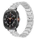 For Samsung Galaxy Watch Ultra 47mm 22mm xDfind Diamond Jewelry Stainless Steel Watch Band(Silver) - 1