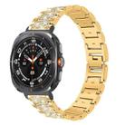 For Samsung Galaxy Watch Ultra 47mm 22mm xDfind Diamond Jewelry Stainless Steel Watch Band(Gold) - 1