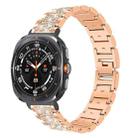 For Samsung Galaxy Watch Ultra / Ultra 2025 22mm xDfind Diamond Jewelry Stainless Steel Watch Band(Rose Gold) - 1