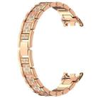 For Xiaomi Smart Band 10 / 9 / 8 / NFC 14mm xDfind Diamond Jewelry Stainless Steel Watch Band(Rose Gold) - 2