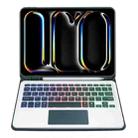 For iPad Pro 11 2024 A13B-AS Backlight Bluetooth Touch Keyboard Leather Tablet Case with Pen Slot(Dark Green) - 3