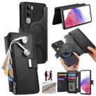 For vivo V40 Lite / V30e CaseNeo MagSafe RFID Anti-theft Zipper Wallet Retro Leather Phone Case(Black) - 1