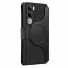 For vivo V40 Lite / V30e CaseNeo MagSafe RFID Anti-theft Zipper Wallet Retro Leather Phone Case(Black) - 4