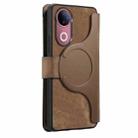 For vivo V50 CaseNeo MagSafe RFID Anti-theft Zipper Wallet Retro Leather Phone Case(Brown) - 4