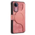 For vivo V50 CaseNeo MagSafe RFID Anti-theft Zipper Wallet Retro Leather Phone Case(Pink) - 4