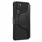 For vivo Y19s 4G CaseNeo MagSafe RFID Anti-theft Zipper Wallet Retro Leather Phone Case(Black) - 4