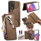 For vivo Y19s 4G CaseNeo MagSafe RFID Anti-theft Zipper Wallet Retro Leather Phone Case(Brown) - 1